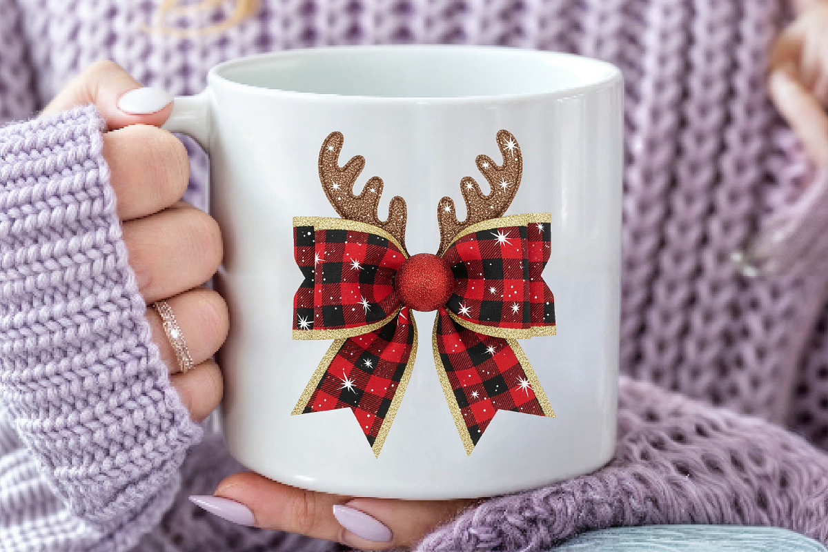 Reindeer Bow PNG, Christmas Bow Png, an Illustration by Dream Creation (Photo 5 of 5)