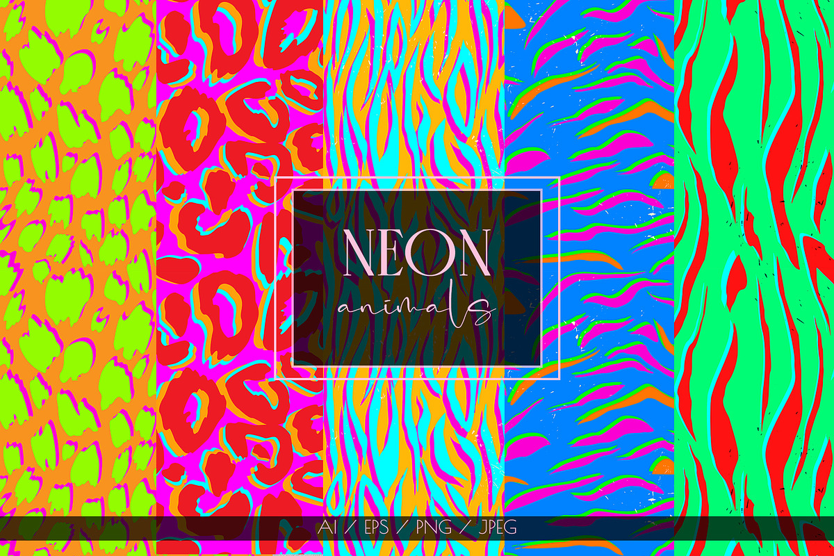 Neon Animals print collection, a Pattern Graphic by Salted Galaxy (Photo 1 of 9)