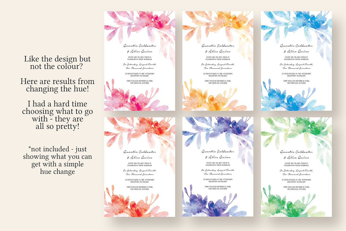 Dreamy Floral & Leaves Wedding Suite, an Invitation Template by Knotted Design (Photo 3 of 5)