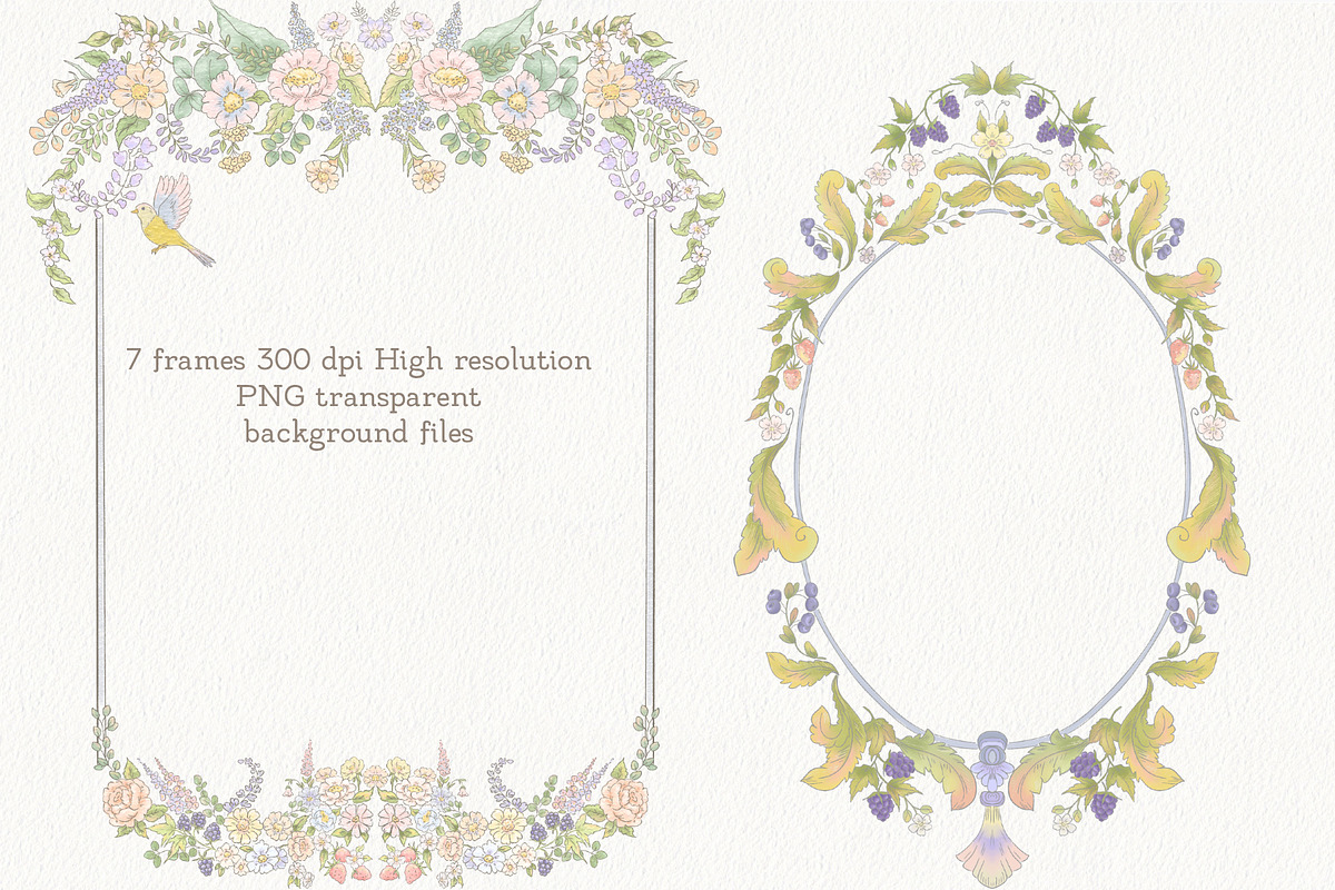 Summer Garden Wedding Set, a Decorative Illustration by AlenaVlasko stock Market (Photo 6 of 10)
