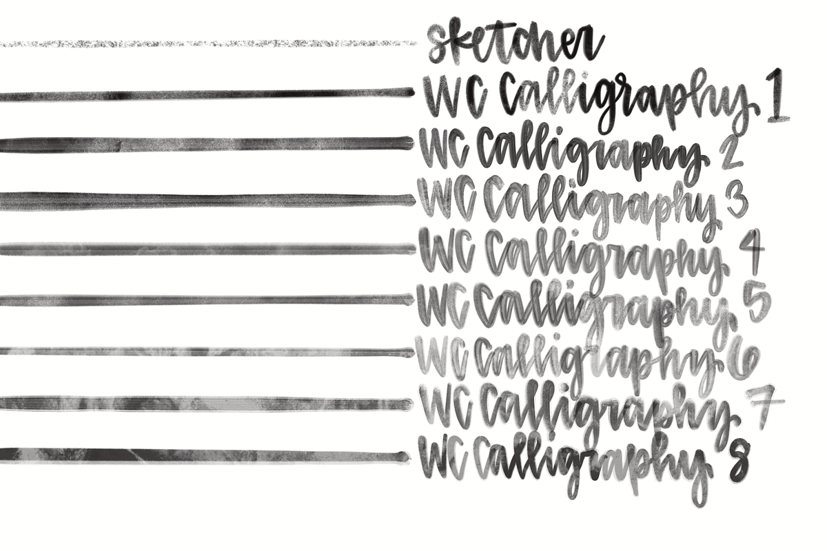 Watercolor Calligraphy Brush Set, a Brush Add-On by Avery Burke Creative (Photo 3 of 3)