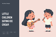 Little Girl Guitar Singing Cartoon, a Person Illustration by Partikusi Design (Thumbnail 1 of 3)