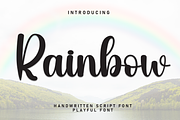 Rainbow | Script Font, a Handwritten Font by Scratchones (Thumbnail 1 of 7)