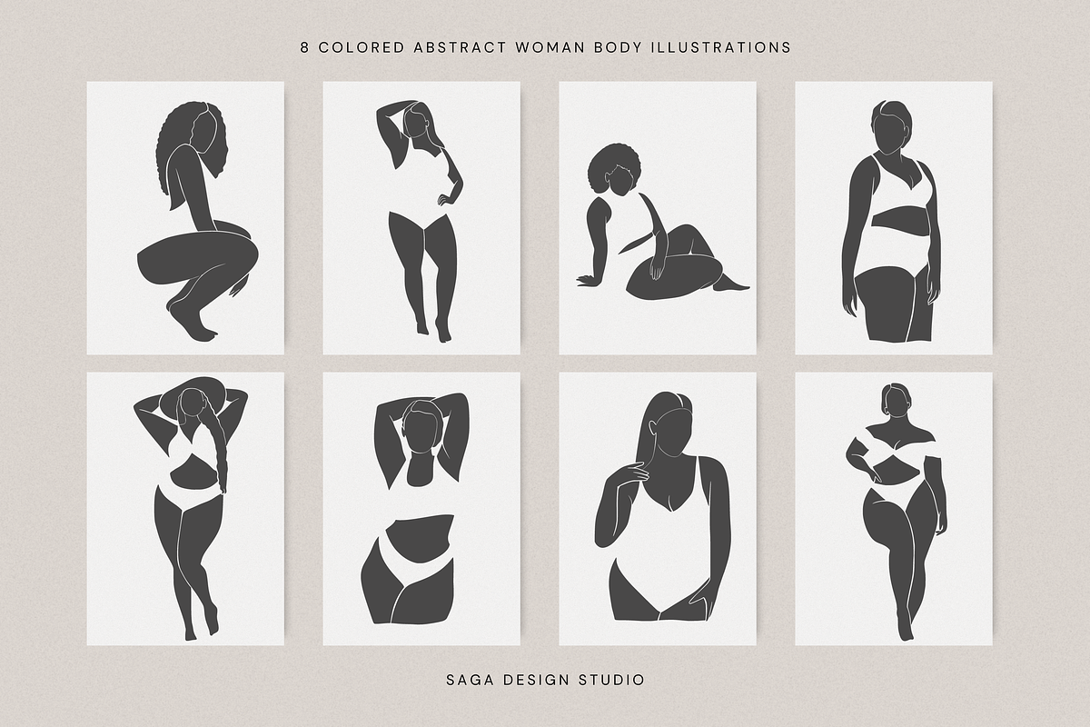 Minimal Abstract Curvy Women Art, an Illustration by Saga Design Studio (Photo 2 of 6)