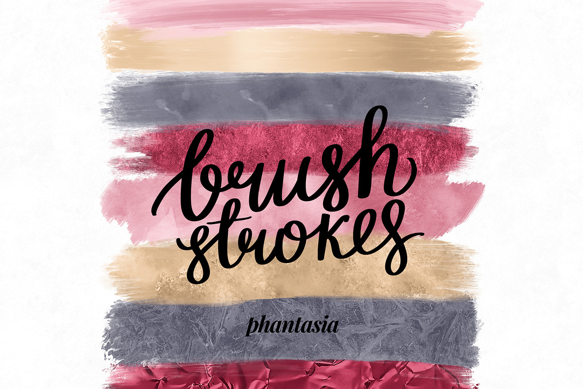 Valentines Day Brush Strokes, an Object Graphic by Phantasia Design (Photo 1 of 2)