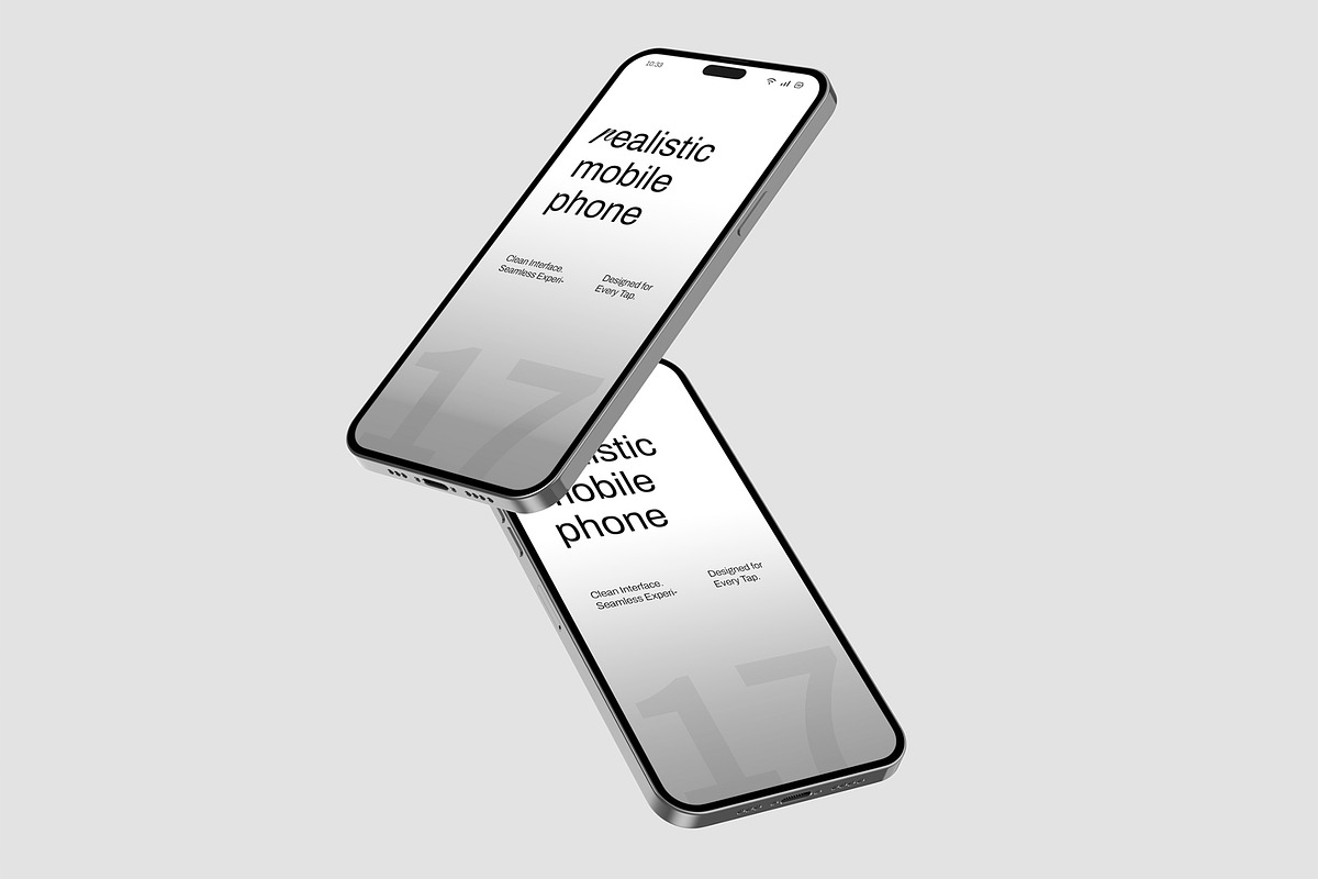 Realistic Floating Mobile Phone Mock, a Product Mockup by graphypix (Photo 3 of 4)