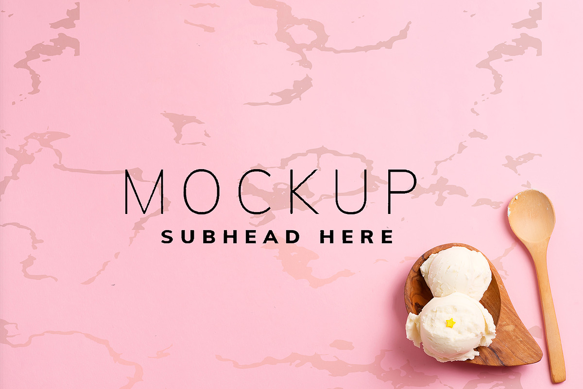 Ice Cream Background, a Cups & Container Mockup by YuMyart (Photo 2 of 6)
