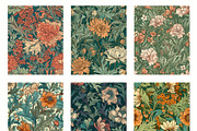 Seamless pattern with flowers, an Illustration by Pundateam (Thumbnail 3 of 5)