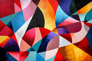 Abstract painting featuring vibrant, a Photo by Iftikhar Alam