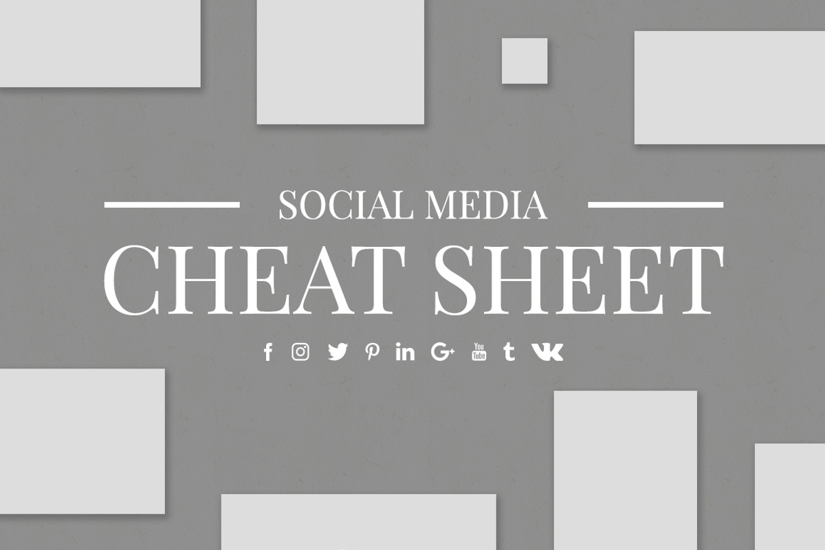 Social Media Cheat Sheet, a Social Media Template by Web Donut (Photo 1 of 7)