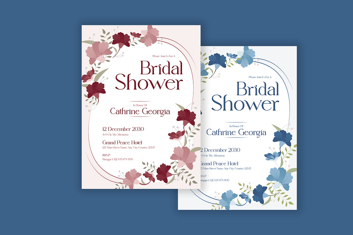 Floral Bridal Shower Invitation, an Invitation Template by Neermana (Photo 2 of 4)