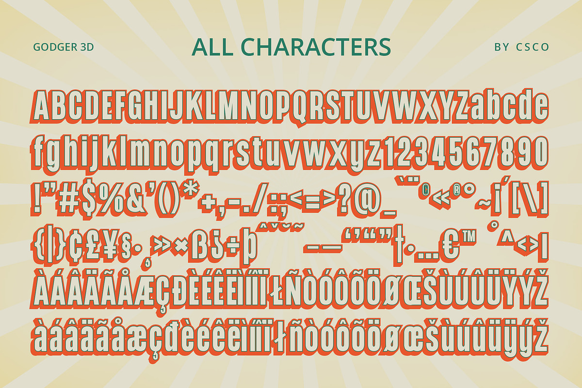Godger 3D, a Sans Serif Font by Craft Supply Co. (Photo 3 of 8)