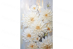 Set Interior Floral Artwork Impasto