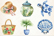 Tropical Chinoiserie Beach Clipart, an Illustration by Rose Art (Thumbnail 3 of 4)