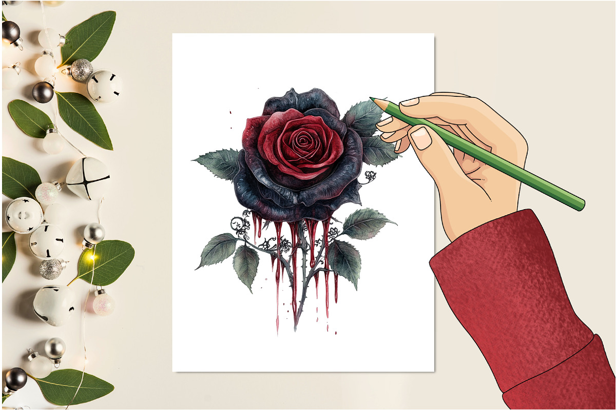 Vintage Valentine Gothic Clipart, an Illustration by Design Market (Photo 4 of 5)