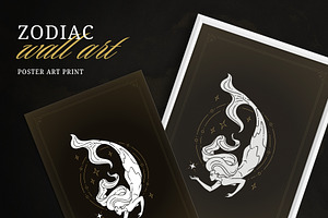 Pisces Zodiac Wall Art