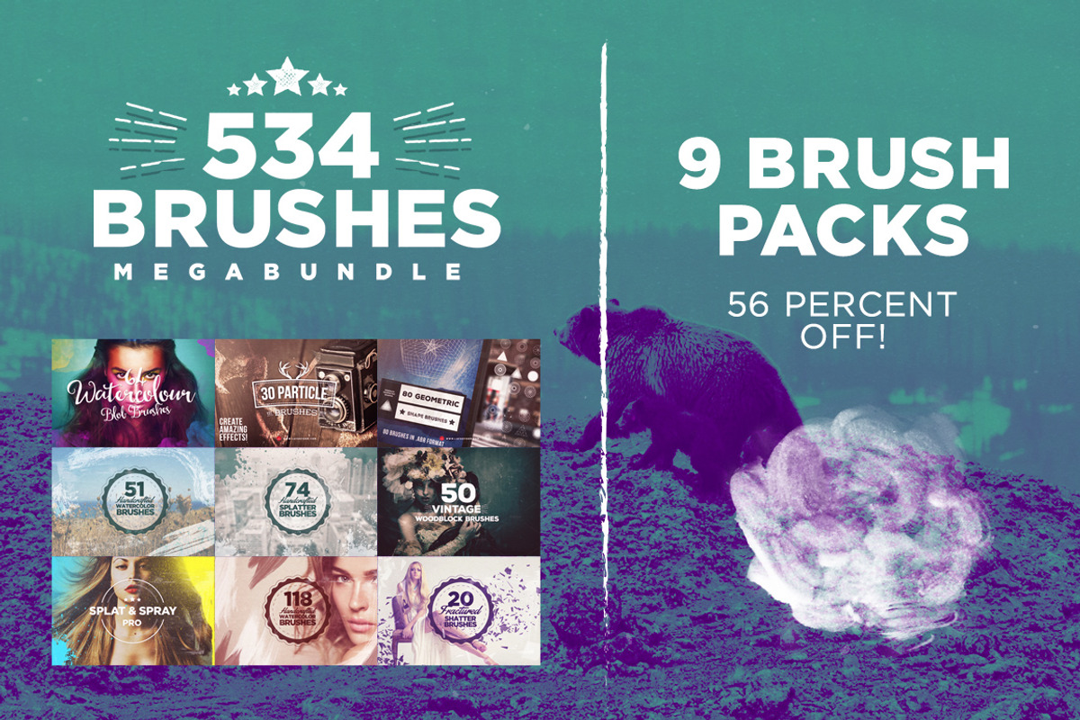 534 Photoshop Brushes Megabundle preview 7