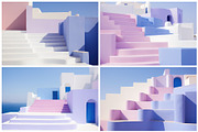 32 Santorini Stairs Illustrations, a Wallpaper Graphic by HipFonts (Thumbnail 2 of 9)