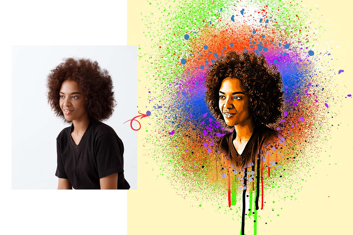 Spray Art Photoshop Action, an Action Add-On by MRI STUDIO (Photo 6 of 14)