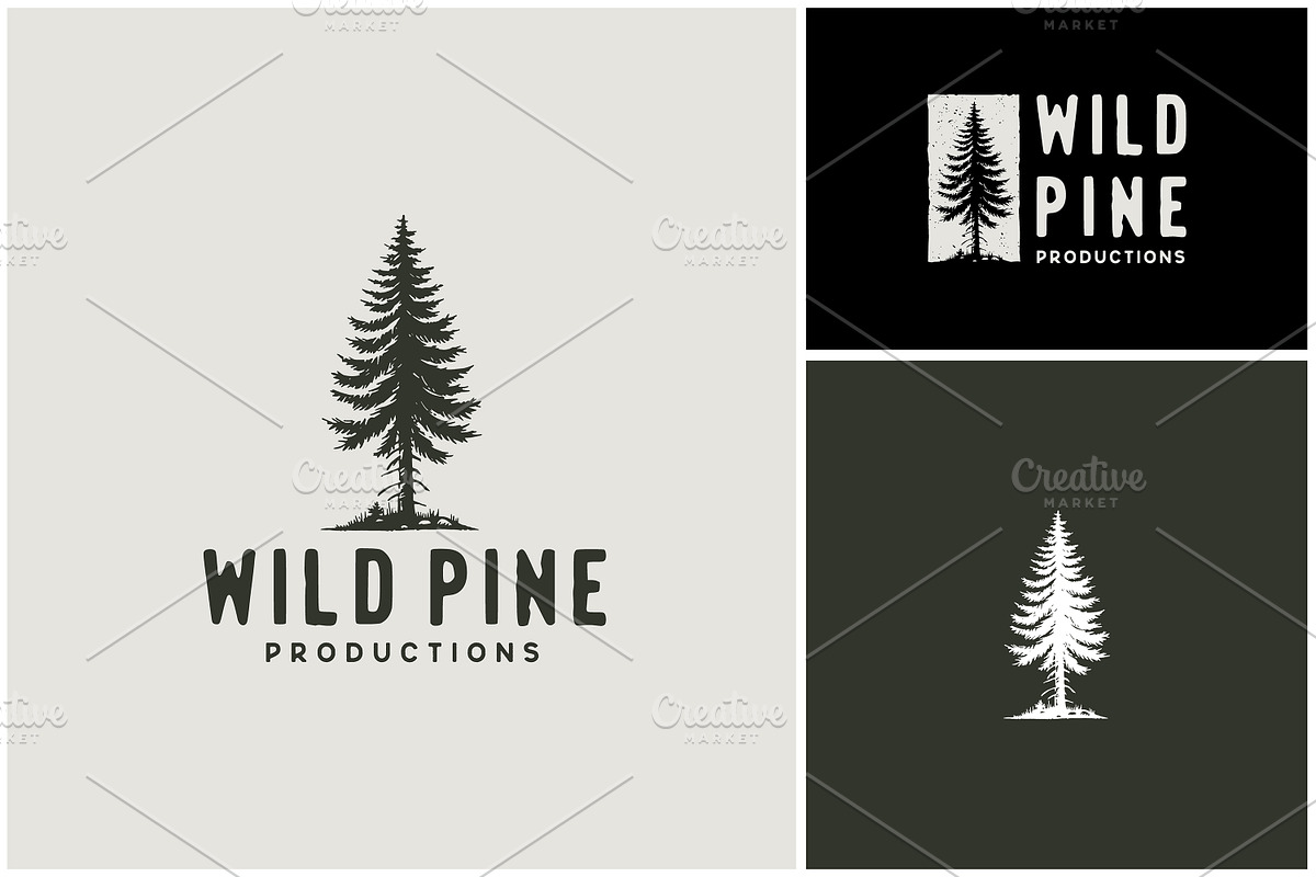 Rustic Wild Dry Pine Cedar Tree Logo, a Branding & Logo Template by Enola99d (Photo 3 of 3)