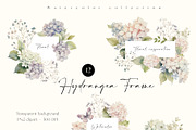 Hydrangea Watercolor Invitation Set, a Decorative Illustration by Sunshine Art (Thumbnail 2 of 13)