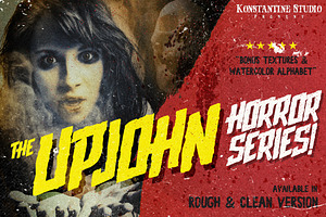 Upjohn Halloween Brush horror font, a Script Font by Konstantine Studio