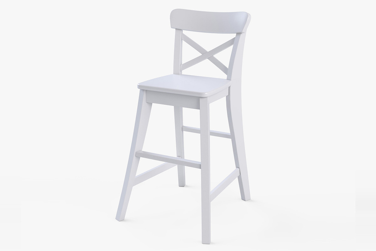 Junior Chair Ingolf(White), a Furniture 3D Model by Markelos (Photo 1 of 14)