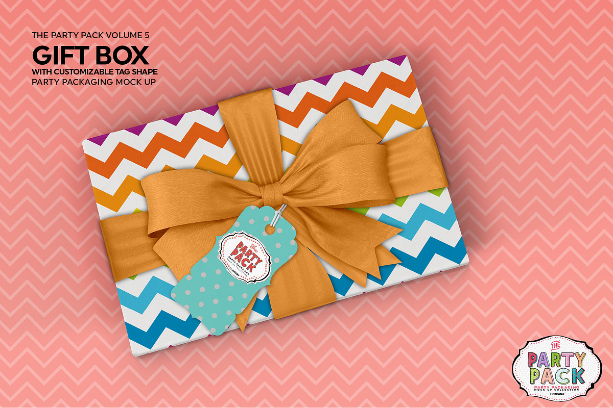 Gift Box Packaging Mockup, a Product Mockup by INCDesign (Photo 5 of 7)