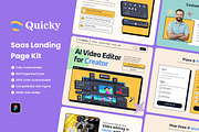 Video Editor Web Landing Page, a Landing Page Template by UICreative (Thumbnail 1 of 4)