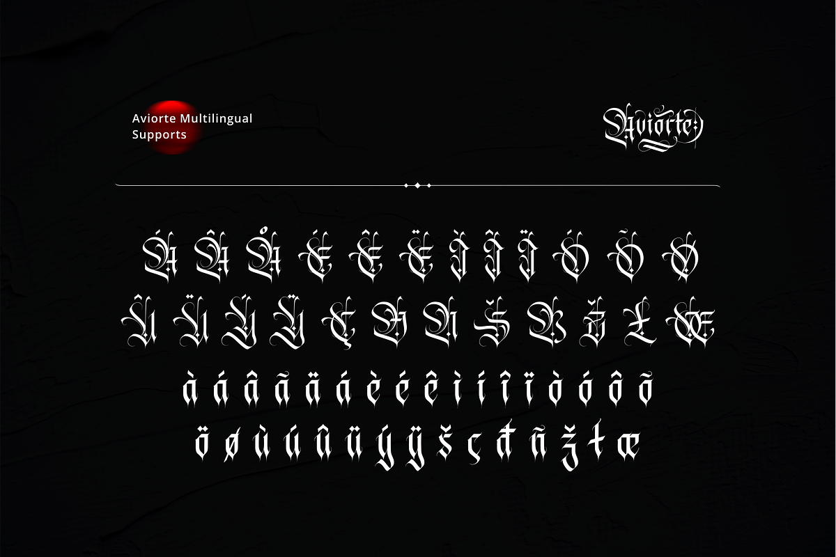 Aviorte Tattoo Font, a Blackletter Font by ilhamtaro (Photo 11 of 12)