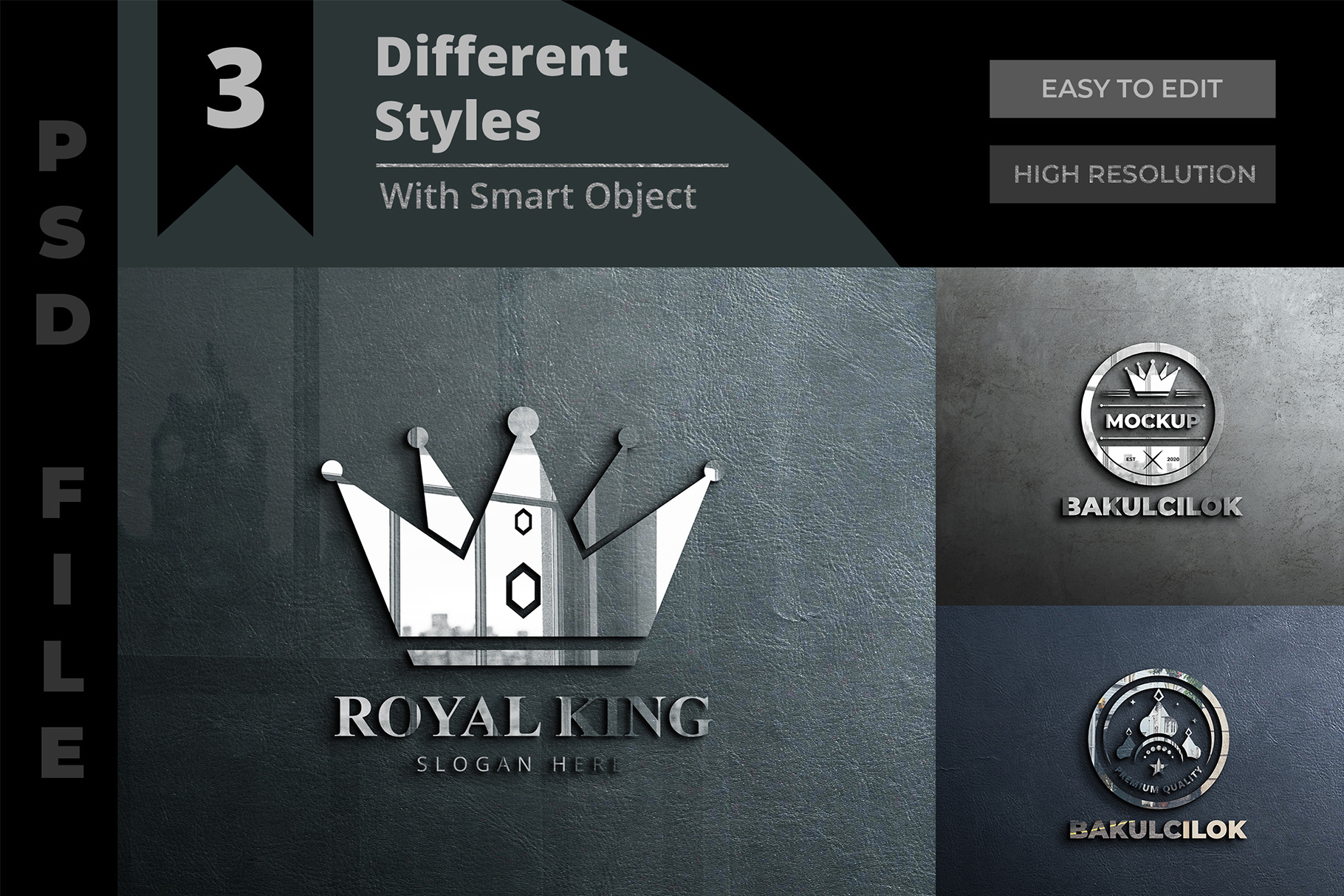 Realistic Reflection Logo Mockup, a Mockup by Modaldesain