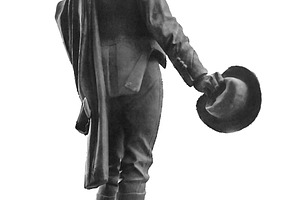 Rear view jose artigas statue isolated photo, an Arts & Entertainment Photo by DanFLCreativo
