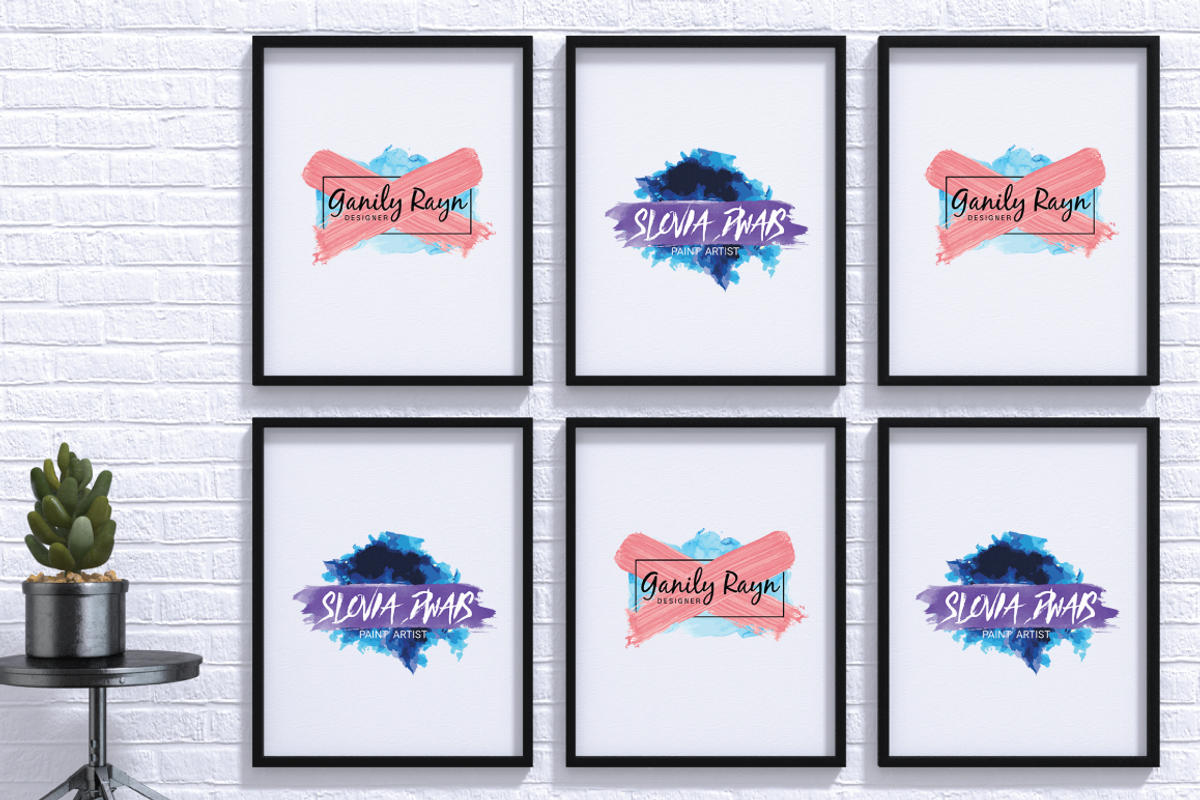Watercolor & Brush Stroke Logos Kit, a Branding & Logo Template by AN Productions (Photo 34 of 50)