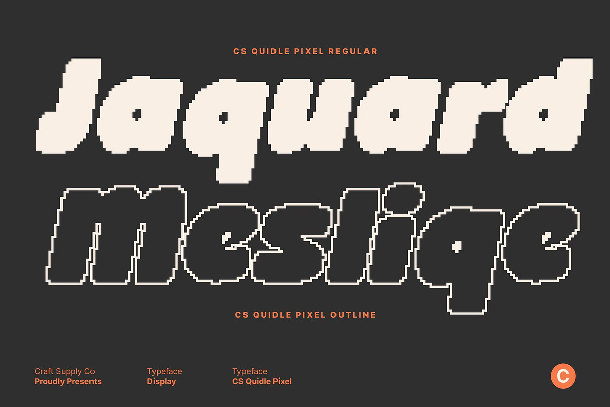 CS Quidle Pixel, a Sans Serif Font by Craft Supply Co. (Photo 4 of 8)