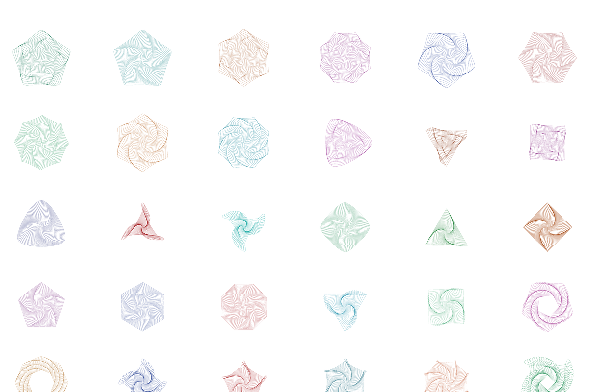 36 Abstract Geometric Lines Vector, a Decorative Illustration by yopie (Photo 1 of 3)