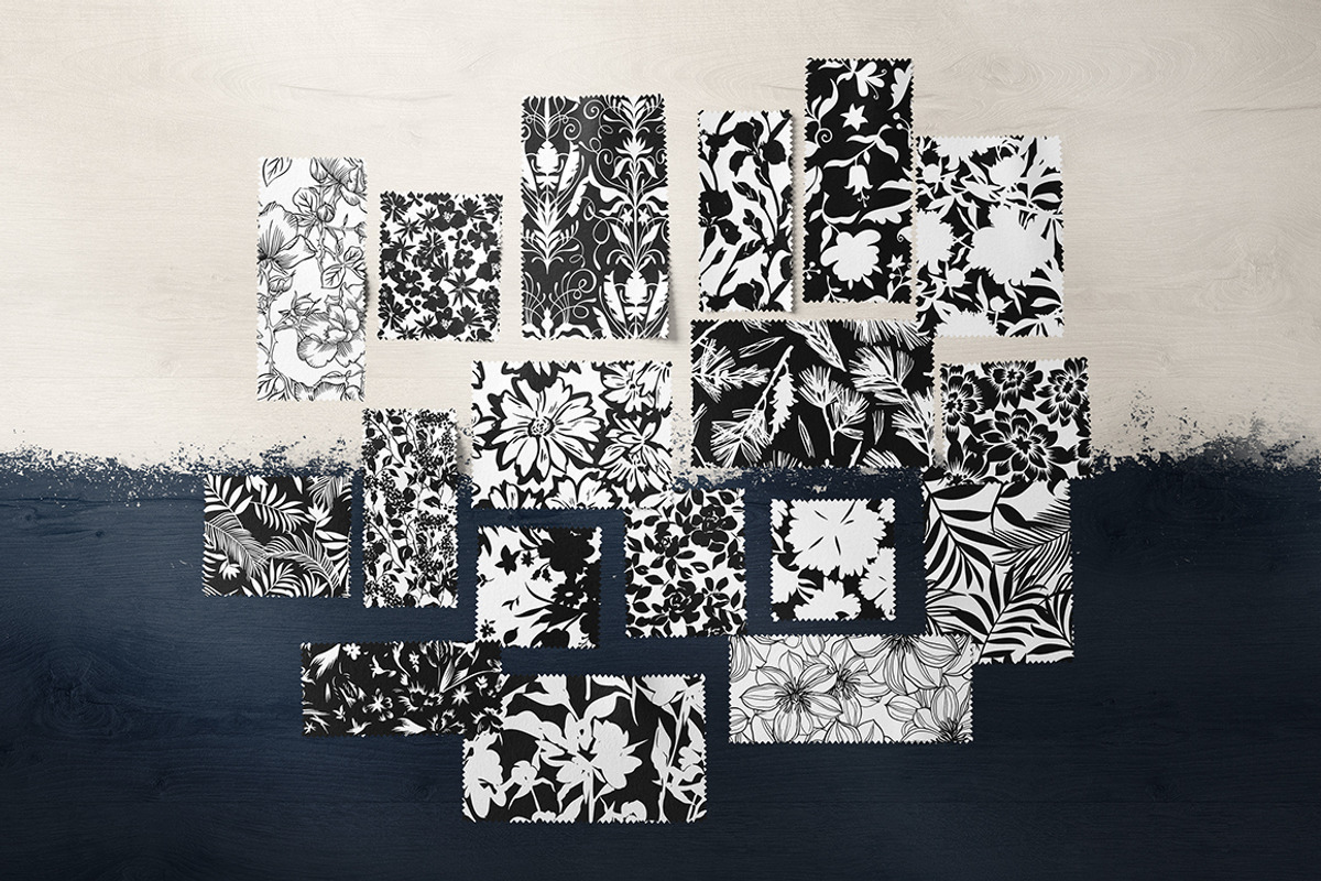 Floral Silhouettes Patterns Set, a Background Graphic by GALAKAM (Photo 10 of 14)