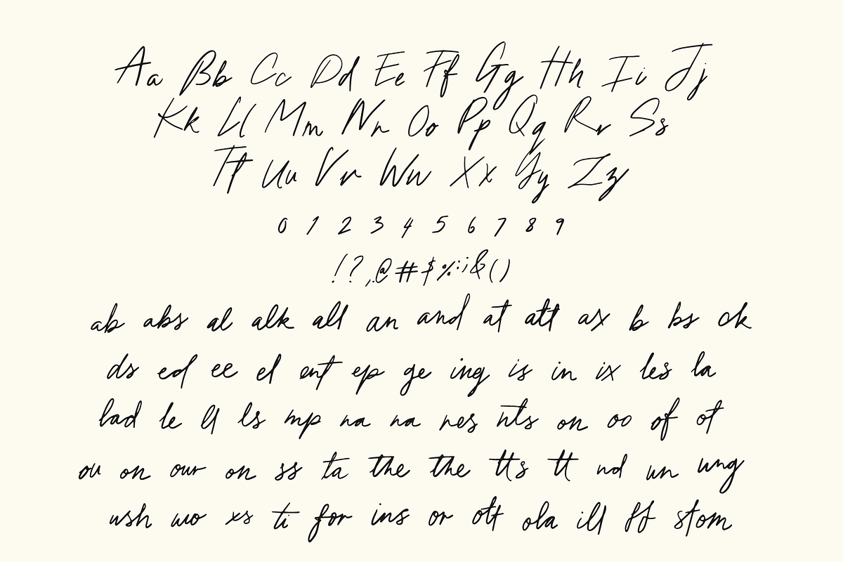 Whispering Winds Handwritten Font, a Font by mpllano14 (Photo 6 of 6)