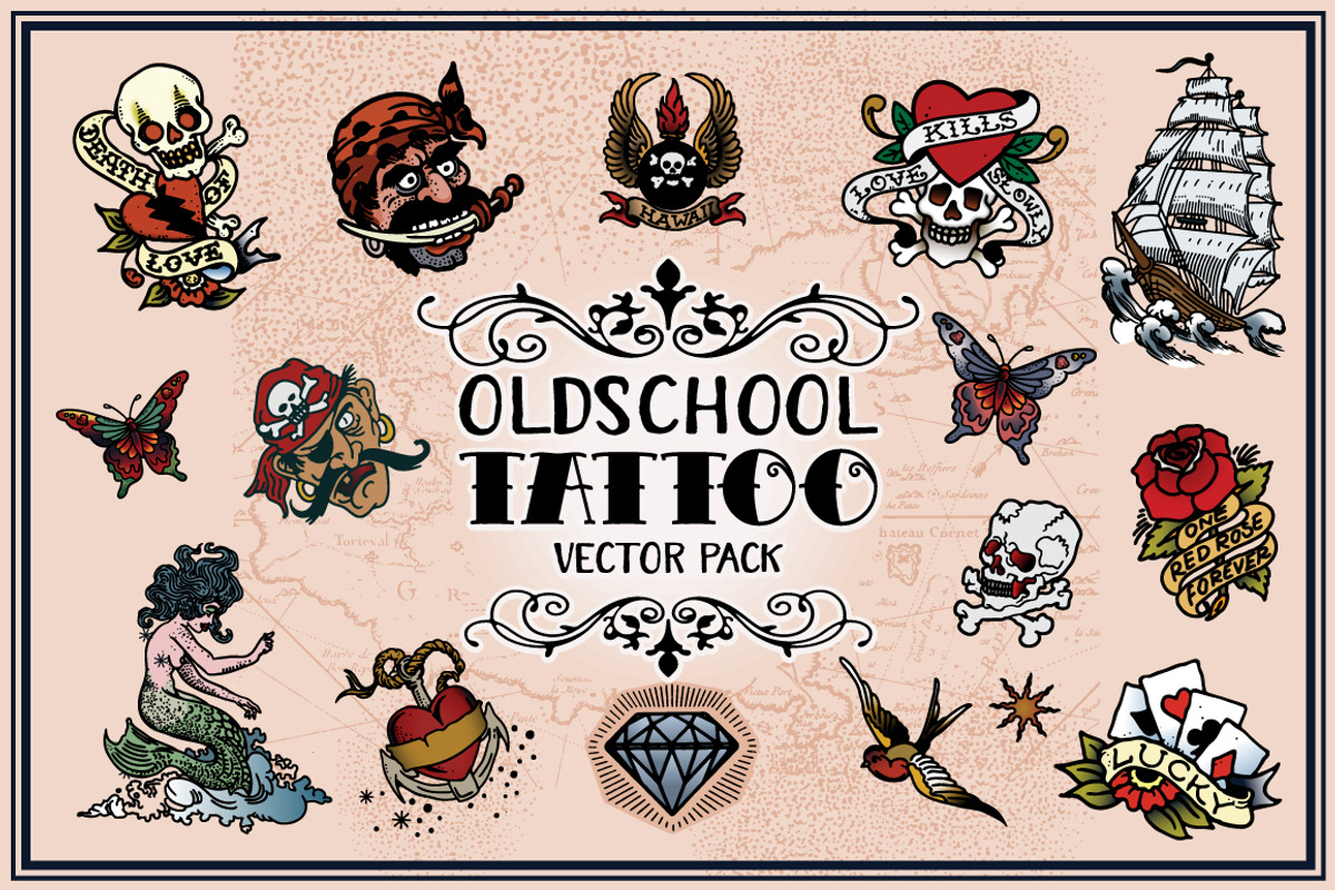 Tattoo Vector Pack, an Education Illustration by Vector Clash (Photo 1 of 6)