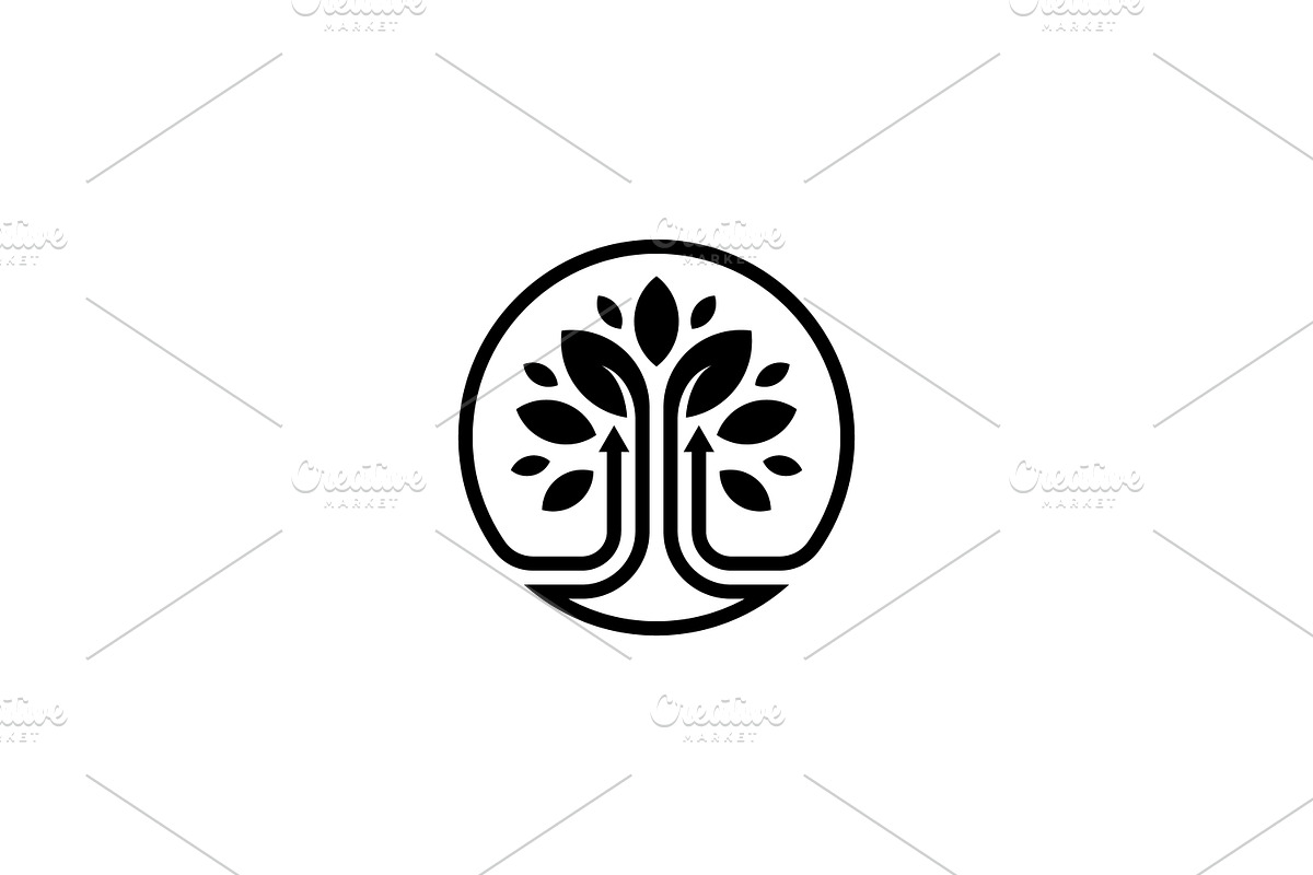 Leaf Growth Arrow Up Logo, a Branding & Logo Template by onripusindo