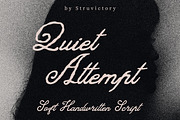 Quiet Attempt Love Handwritten Font, a Script Font by Struvictory.art (Thumbnail 1 of 9)