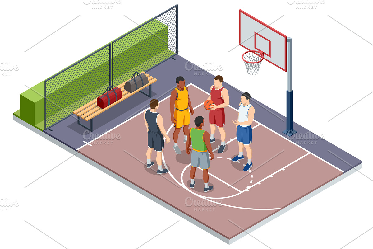 Isometric illustration of a, a Sport Illustration by Golden Sikorka
