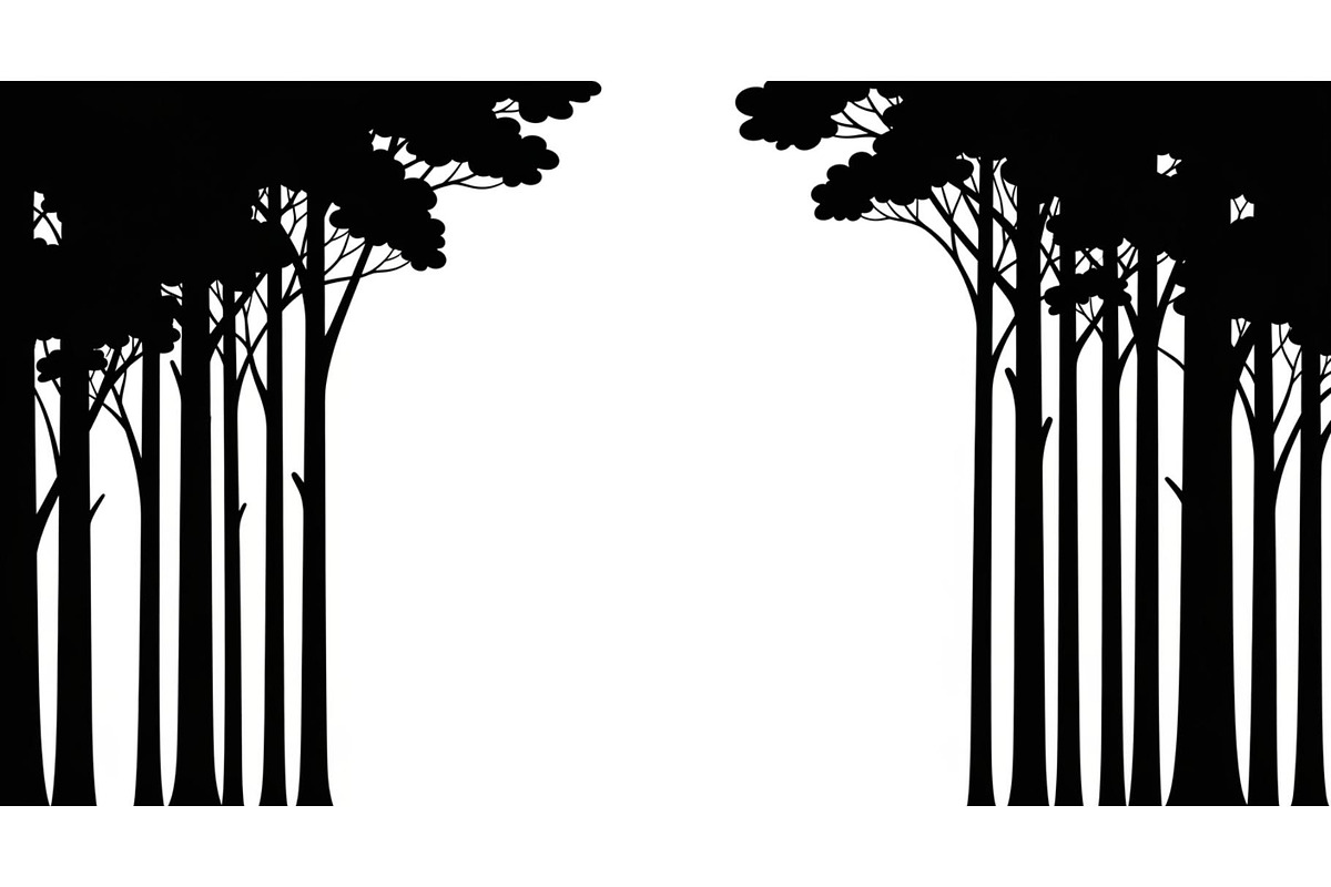 Forest Frame Silhouette SVG Bundle, an Illustration by jahid234 (Photo 12 of 51)