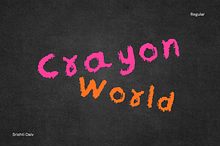 Crayon World font - cute, school