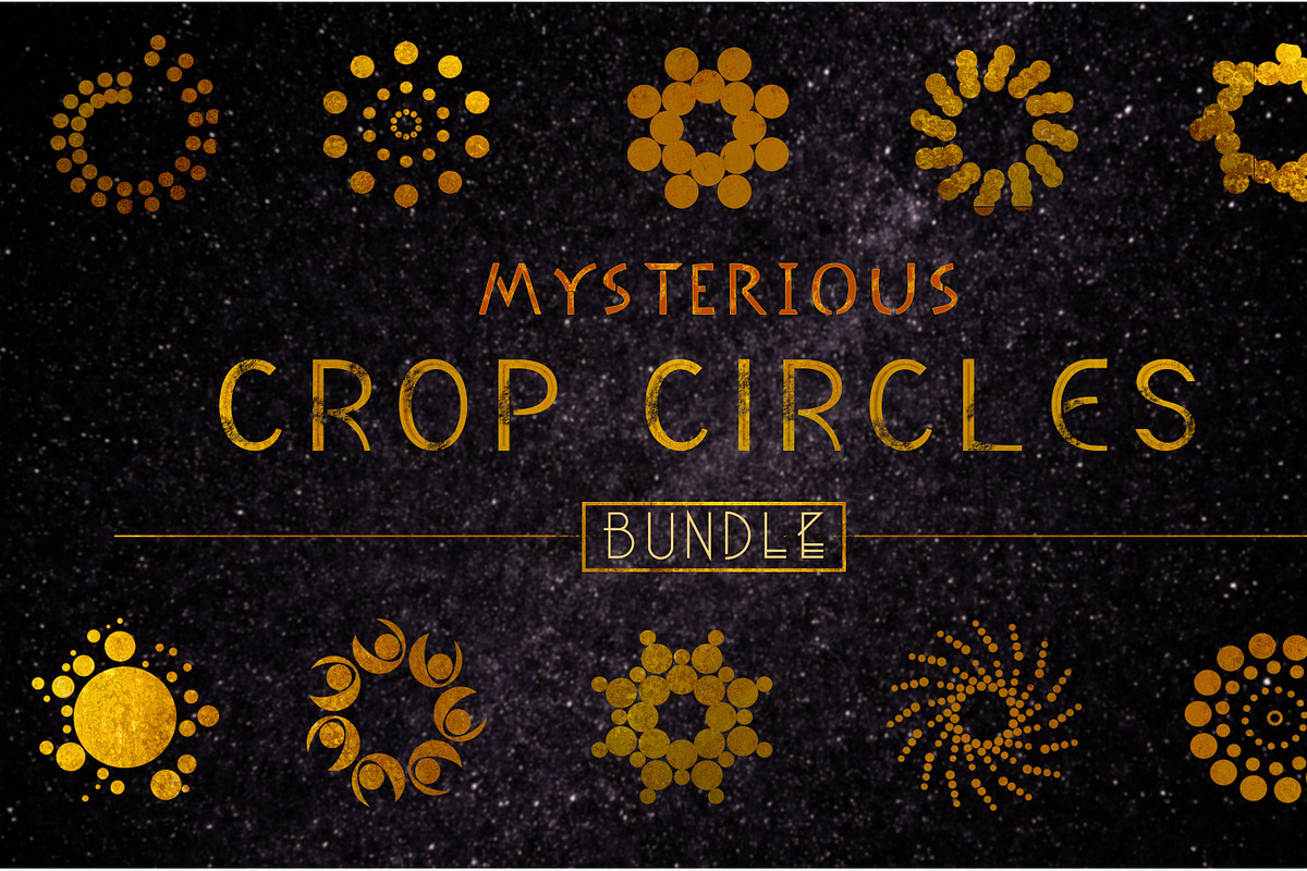 Mysterious Crop Circles Bundle Pack, an Illustration by Swarovski Crystals (Photo 1 of 7)