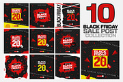 Set of Black Friday Sale Post, a Social Media Template by Yunus Ahmad (Thumbnail 1 of 3)