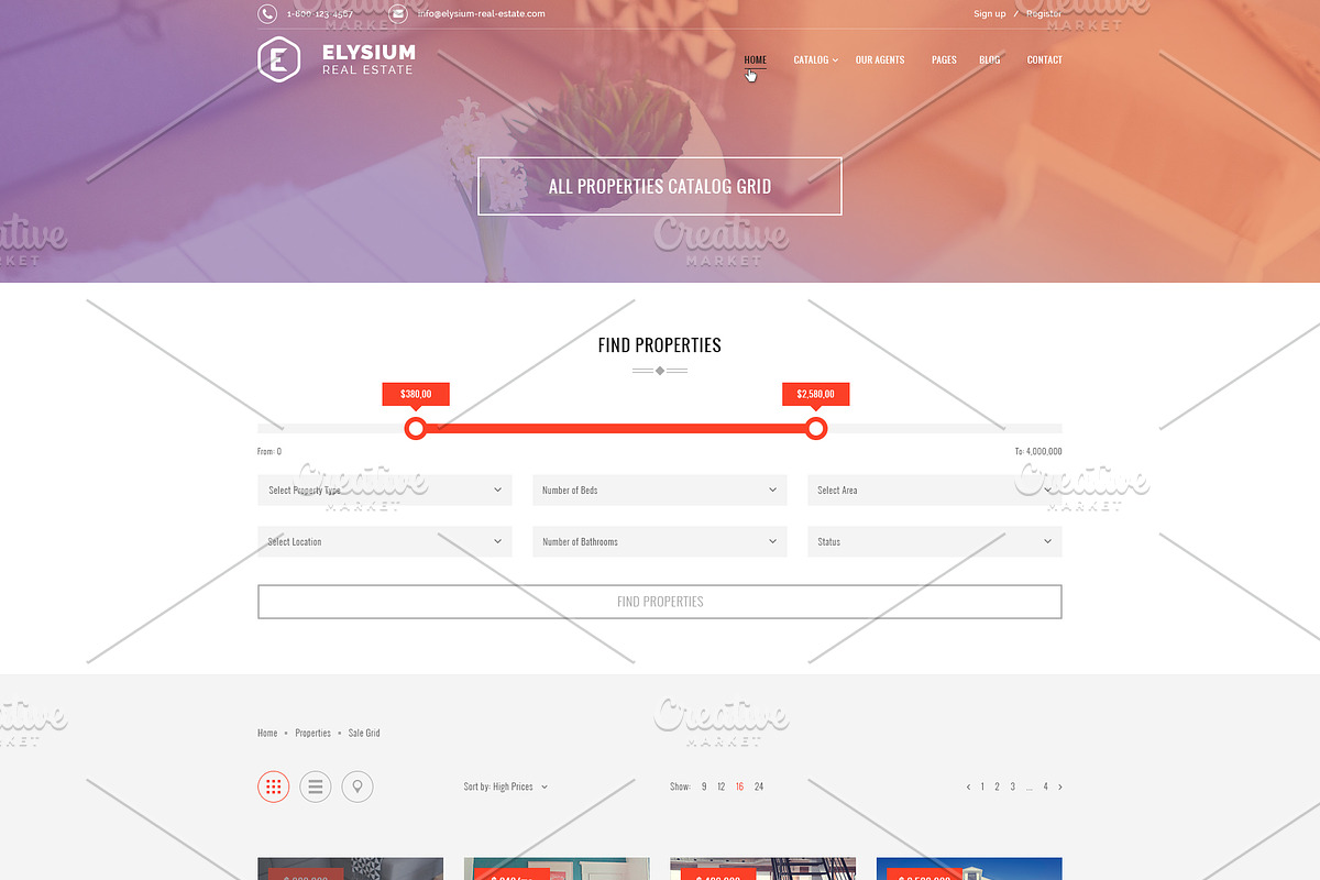 Elysium - Real Estate PSD Template, a Websites & App Template by ArtStyles (Photo 6 of 29)