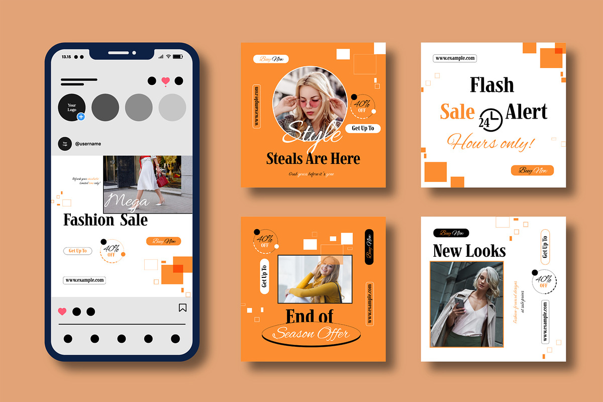Seasonal Fashion Sale Social Media, a Social Media Template by MightyDesign (Photo 2 of 8)