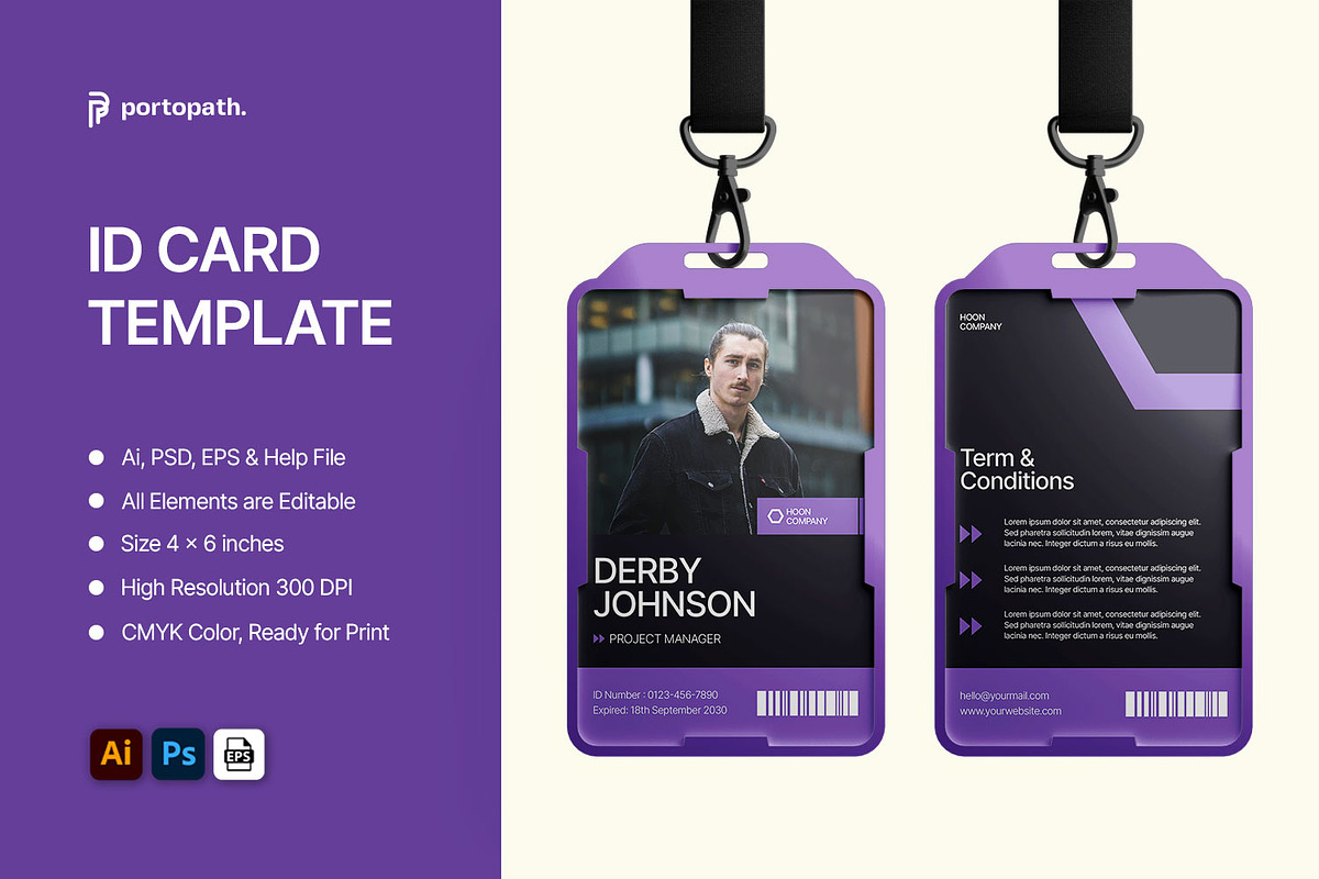ID Card Template, a Card Template by Portocraft (Photo 1 of 2)