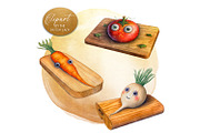 Preserved Vegetables Clipart Set, a Food Illustration by The Dutch Lady Designs (Thumbnail 4 of 7)