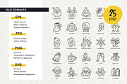 Christmas Icon Set, an Outline Icon by insemar (Thumbnail 3 of 4)